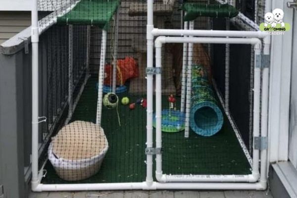 Chuồng mèo bằng nhựa PVC dễ làm, tính thẩm mỹ khá cao Chuồng mèo bằng nhựa PVC dễ làm, tính thẩm mỹ khá cao