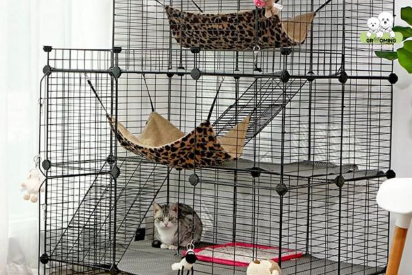 Chuồng mèo bằng các miếng ghép lồng Chuồng mèo bằng các miếng ghép lồng
